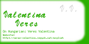 valentina veres business card